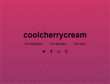 Tablet Screenshot of coolcherrycream.com
